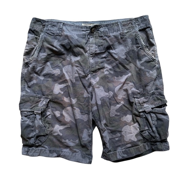 Chor Other - Chor Dark Gray Camouflage Cargo Shorts Size 38 Streetwear Industrial Basic